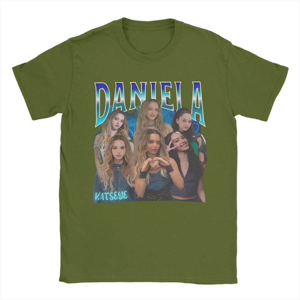 Katseye Daniela Мужские футболки Новинки Футболки с коротким рукавом Круглый вырез Футболки 100% хлопок Летняя одежда