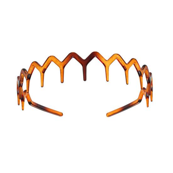 Зубчатая повязка на голову с зигзагообразным узором в форме зуба для мужчин и женщин в стиле 90-х годов, волнообразная повязка на голову с нескользящей ручкой, аксессуар для волос