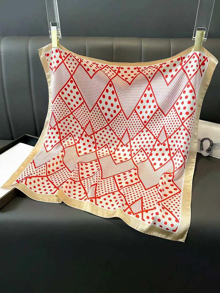 New silk scarf women's fashion versatile sense 71 square scarf Korean version neck protection scarf spring and autumn retro scarf tied headscarf