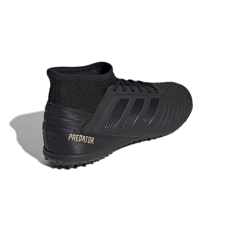 Adidas Predator 19.3 Синтетическая кожа Круглый носок Шнуровка Нескользящие Износостойкие Дышащие Полувысокие Футбольные бутсы Детские футбольные бутсы Черные G25801