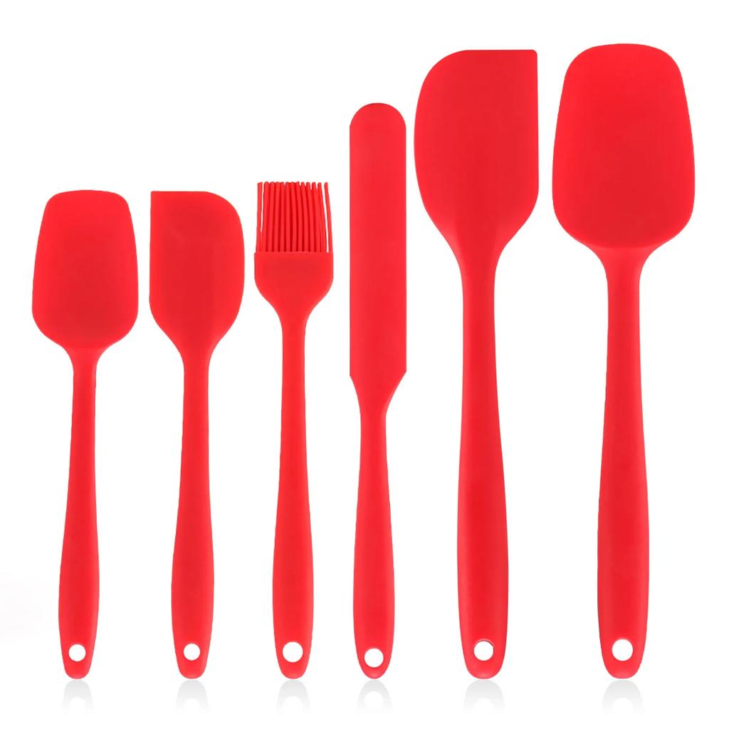 Silicone Spatula Set Non-Stick Heat-Resistant Turners Spatulas Essential for Cooking Baking Mixing Premium Kitchen Baking Tool