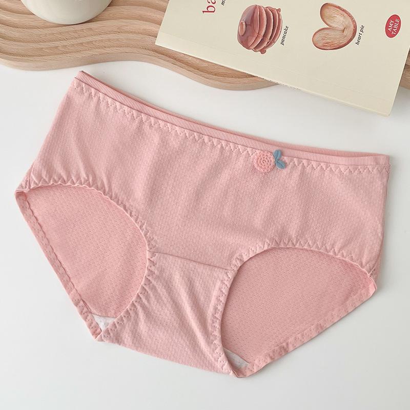 Женские брюки из чистого хлопка с высокой талией, бесшовные дышащие модные, стерильные простые трусы