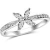 Sterling Silver Engagement Cluster Ring for Women Flower Band Rings Wedding Trend Female Jewerly Party Gifts