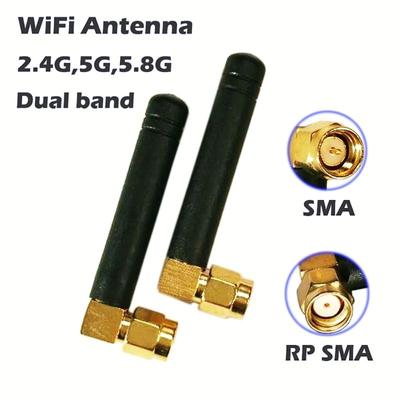 Wi-Fi антенна 2,4 ГГц/5,8 ГГц двухдиапазонный 3DBI RPSMA/SMA разъем резиновая антенна для мини-PCI-карты камеры USB-адаптер сетевой маршрутизатор