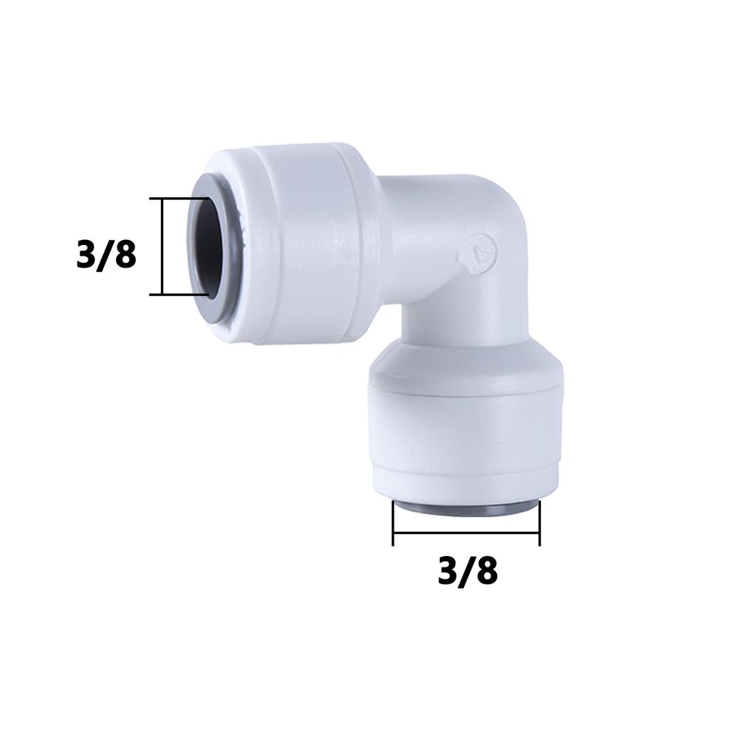 10 шт. коленчатый фитинг для обратного осмоса, 90 градусов, наружная резьба, внутренняя резьба 1/4 3/8, шланг POM, быстроразъемный фитинг для аквариума, детали фильтра обратного осмоса