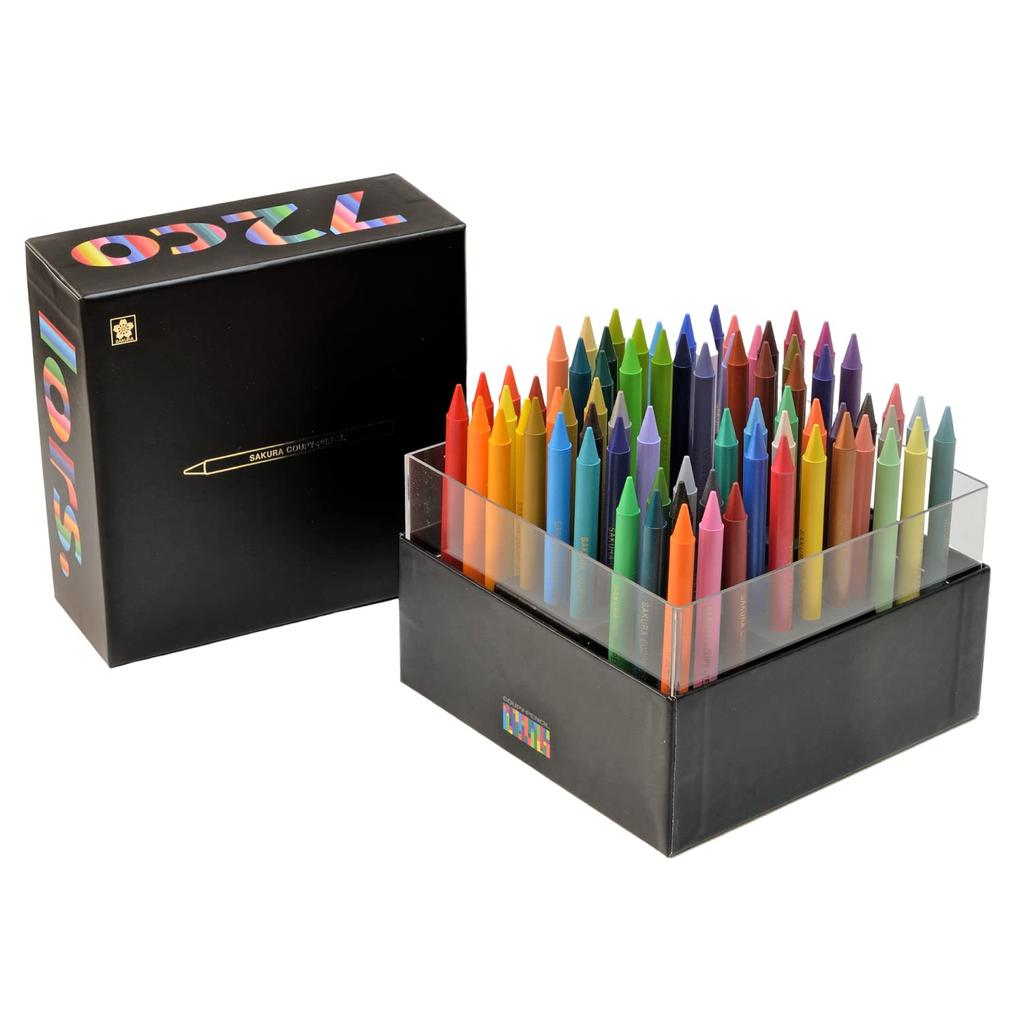 Sakura Colored Coupy Pencil Cube 72 One Size Cray-Pas Pencils, Box, Colors, Black, FY72BOX-BK,