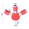 2pcs NPT 3 Way Air Manifold 1/4 Inch Universal Air Hose Splitter Air Compressor Quick Connect Fittings Universal Pneumatic Tool