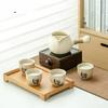 Горшок для заваривания чая Круглый На плиту Жарить чай Зимой Белая глина Кипящий чайник Чайник Маленький поднос для чая Набор для чая на открытом воздухе