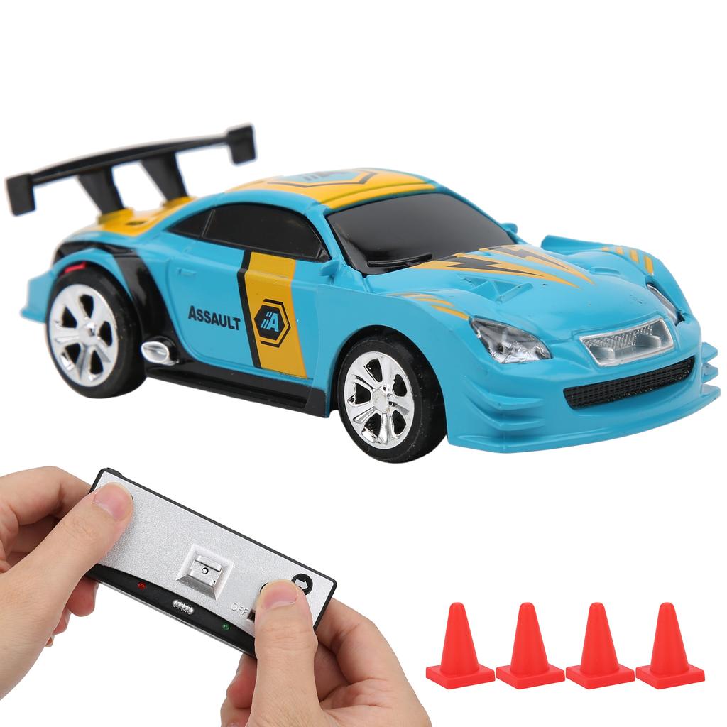 Mini RC Car with Can Box Power Induction Fourway Remote Control APP Dual Mode Child Toy Model(Blue )