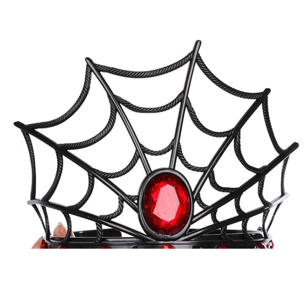 Cosplay Spider Web Headband Shining Halloween Headband Festive Spider Queen Crown Carnival