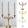 Antique 3-Arms Candle Holder Stand Candlestick Candelabra for Home Hotel Wedding Party Bar