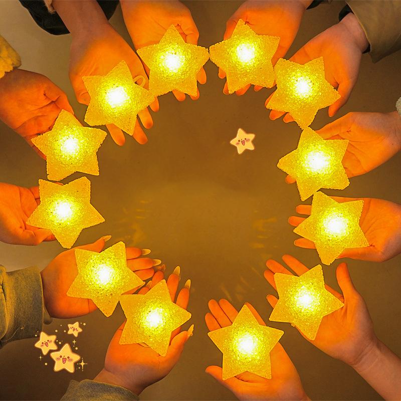 Звездный ручной светодиодный фонарик Пластиковый ночник в форме звезды Противоскользящая лента Фонарь для танцевального выступления Сценический фотореквизит