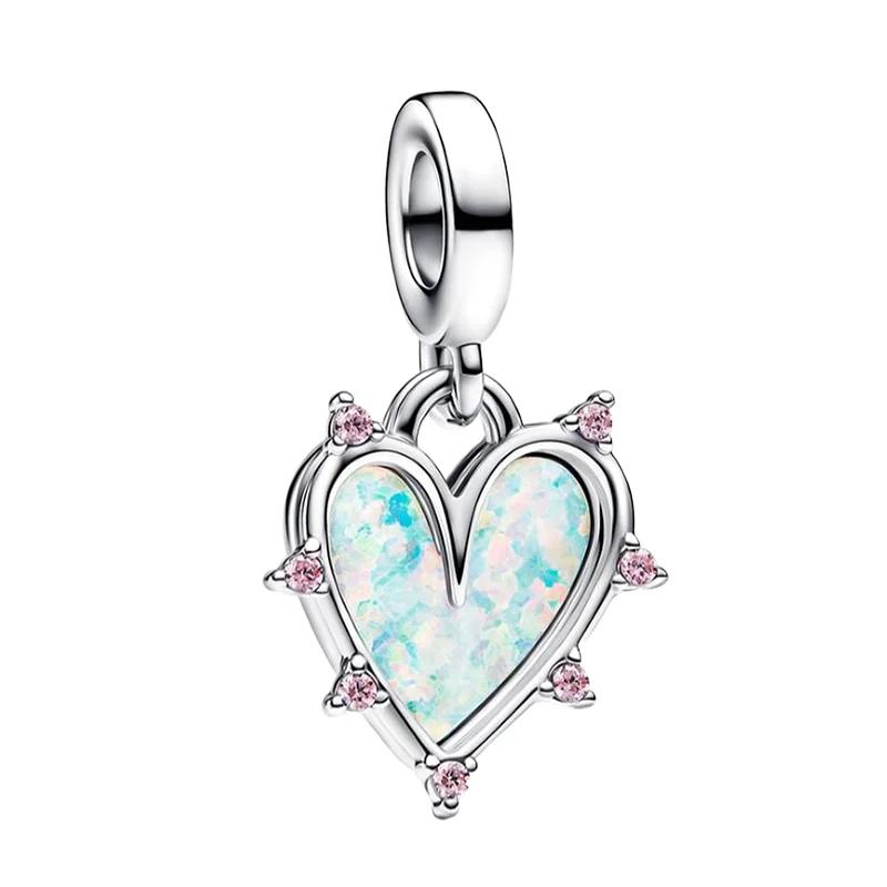 Оригинальные медные шармы «Синяя звезда», цветы, бабочки, сердца, бусины-медузы для ожерелья, браслета «сделай сам», подарок, ювелирные изделия