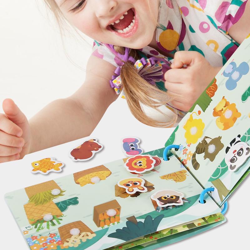 Montessori Baby Busy Book My First Quiet Book Paste Early Learning Education Toy Children Toy Matching Game for Babies