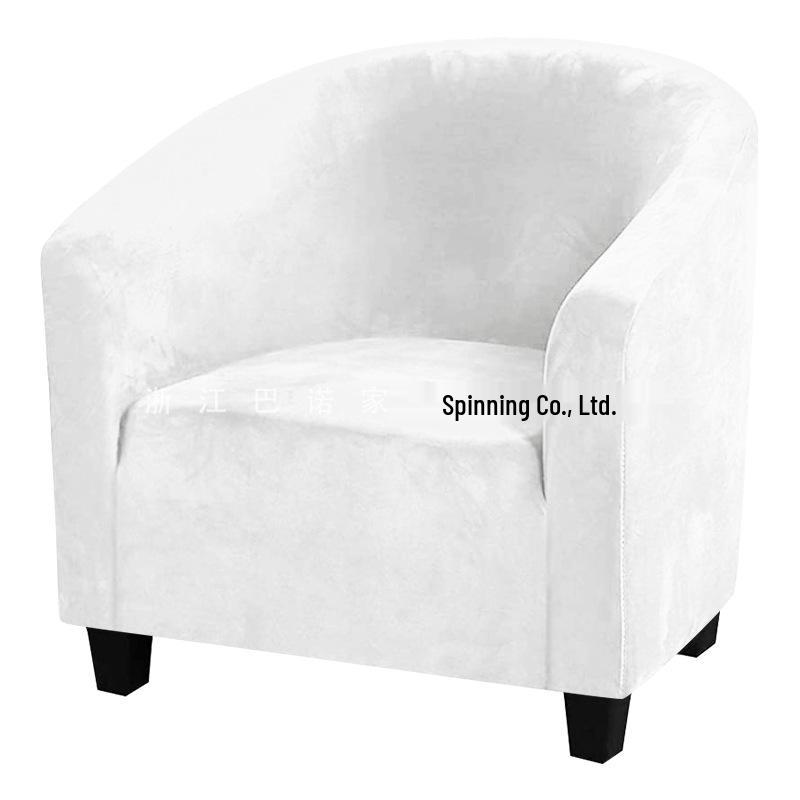 Одноместный чехол на диван из стрейч-бархата - Серебристая лиса