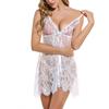 Women Lace Sleepwear Eyelash  Nightgown Sexy Lingerie Nightdress Underwear