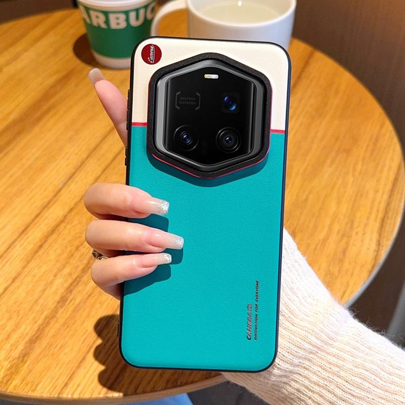 Чехол-защита для объектива из кожи с двойным пигментом, приподнятый, для Honor Magic7 RSR Porsche Design Magic 7 Pro 6 Pro