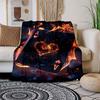 Flaming Heart Ace Playing Cards - Limited Edition Poker DeckBlanket Flannel Throw Blanket for Sofa, Bed, Travel, Camping, Office