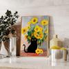 Vintage Funny Black Cat Wall Art Van Gogh Starry Night Claude Monet s Poster Canvas Painting Aesthetic Room Home Decor