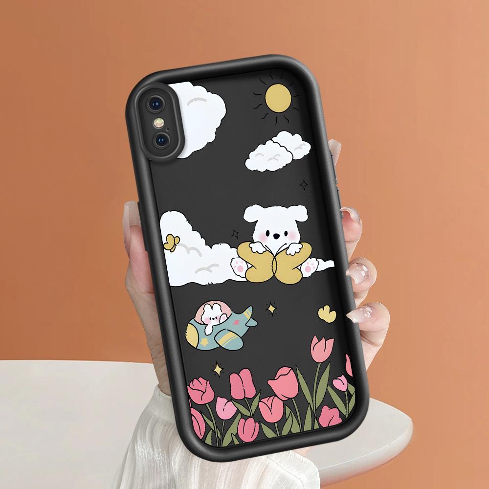 Cute Cartoon Soft Phone Casing for Realme OPPO Reno VIVO Infinix Tecno Oneplus Full Cover Camera Shockproof Protection Rubber Case Cover