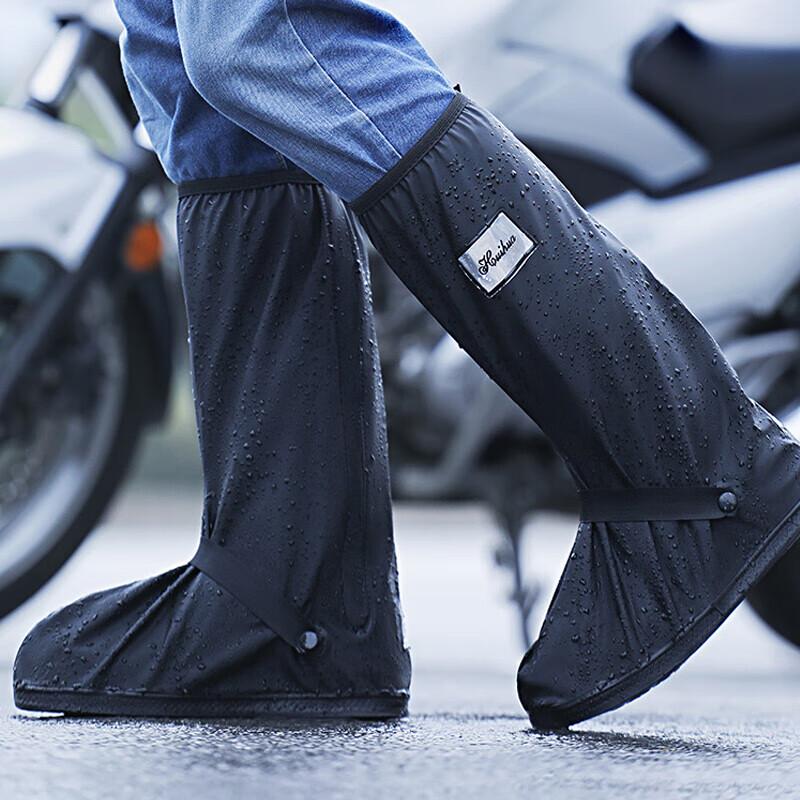 BWNK Waterproof Shoe Covers for Men And Women, Thick Sand-Proof Rain Boots, High-Top XL Size