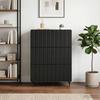 Drawer Cabinet Black 66 x 34.5 x 92 cm Particleboard