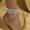 1 шт. Женская модная трендовая цепочка на ногу с кисточкой, цирконовые аксессуары, подходит для свидания, вечеринки, фестиваля, подарки