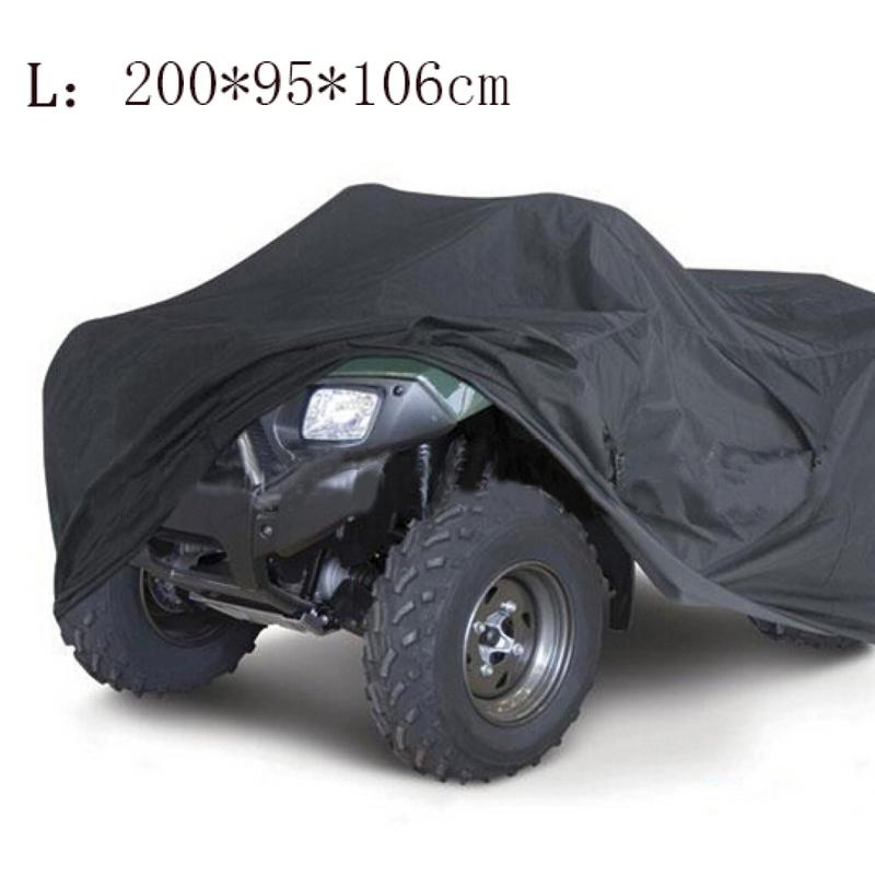 L/XXL/XXXL Polyester Car Cover with Storage Bag ATV Storage Cover Dustproof Waterproof Large Quad Bike Universal Black