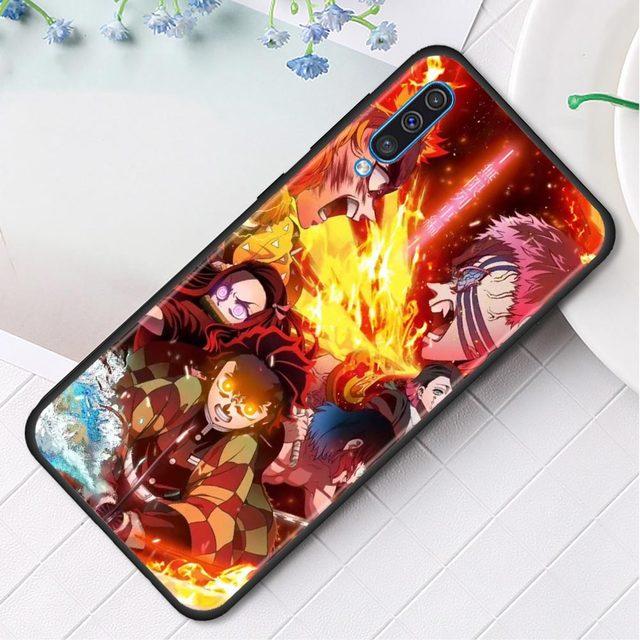 Силиконовый чехол для Samsung Galaxy A50 A70 A10 A20e A30 A40 A20s A10s A10e A80 A90 A60 A30s, чехол в виде ракушки, Demon Slayer Kimetsu, аниме