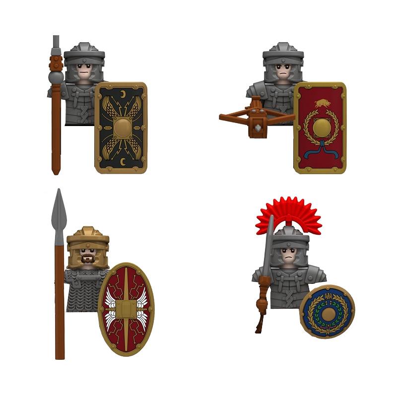 Средневековый Солдат Рыцарь Фигурка MOC Строительный Блок Зеленый Дракон Замок Пехота Орки Пират Римская Кавалерия Оружие Игрушки Подарки D122