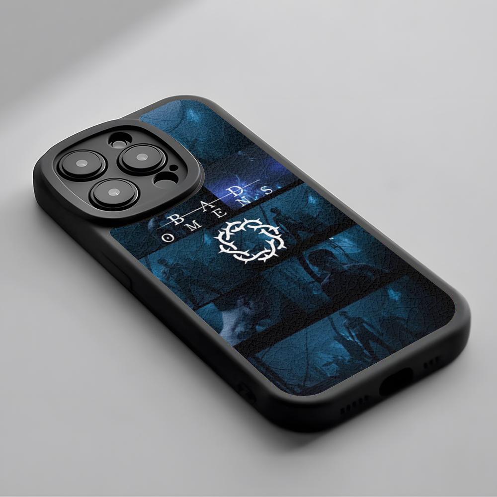 Крутой модный чехол для телефона с постером группы Badd Omens для iPhone 16 15 14 13 12 11 Plus Pro Max, силиконовый чехол из кожи ягненка, черный