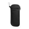 Neoprene Phone Pouch Multiple Compartment Storage For Smartphone Earphones Cable Secure Zippered Closure Compact Carry