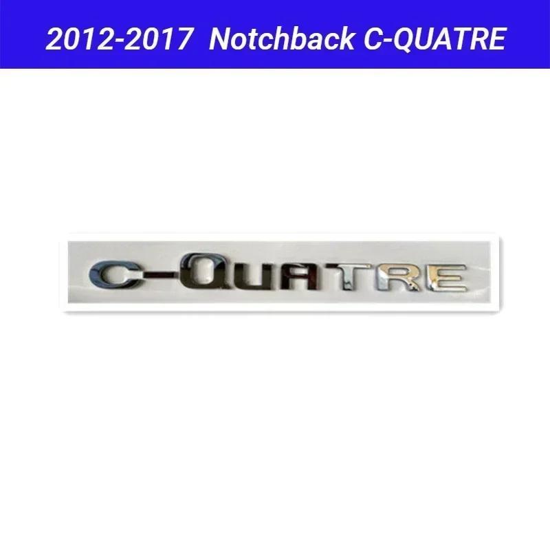 AJFJ2 For Citroën C4 C-QUATRE Sport ABS Chrome Emblem Badge OEM Style Front Rear Logo Replacement Accessories for 2008-2017 Models