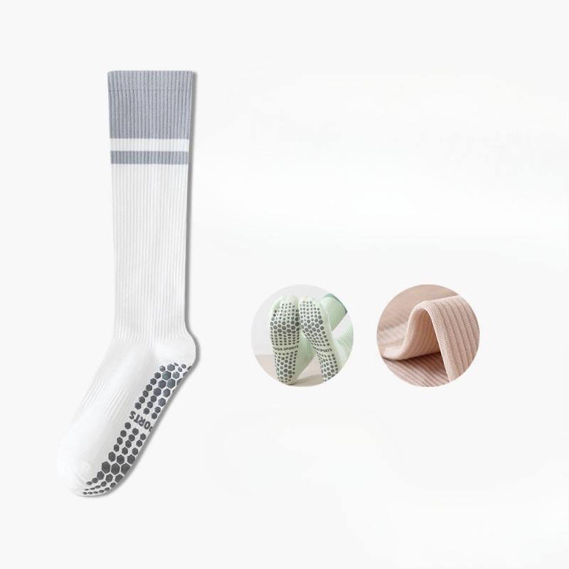 Женские осенние профессиональные нескользящие фитнес-носки для пилатеса, велоспорта, йоги, для похудения ног, компрессионные носки до икр