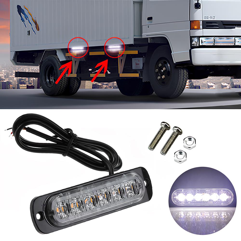 Truck 12V-24V Smd LED Warning Light Strobe Grille Flashing Car Beacon Lamp Multiple Colors 18 Modes Traffic Signal Mmodification