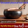 Чугунная сковорода вок ручной работы с большим животом и антипригарным покрытием, 24 см - Аутентичный стиль Чжанцю для овощей и супа