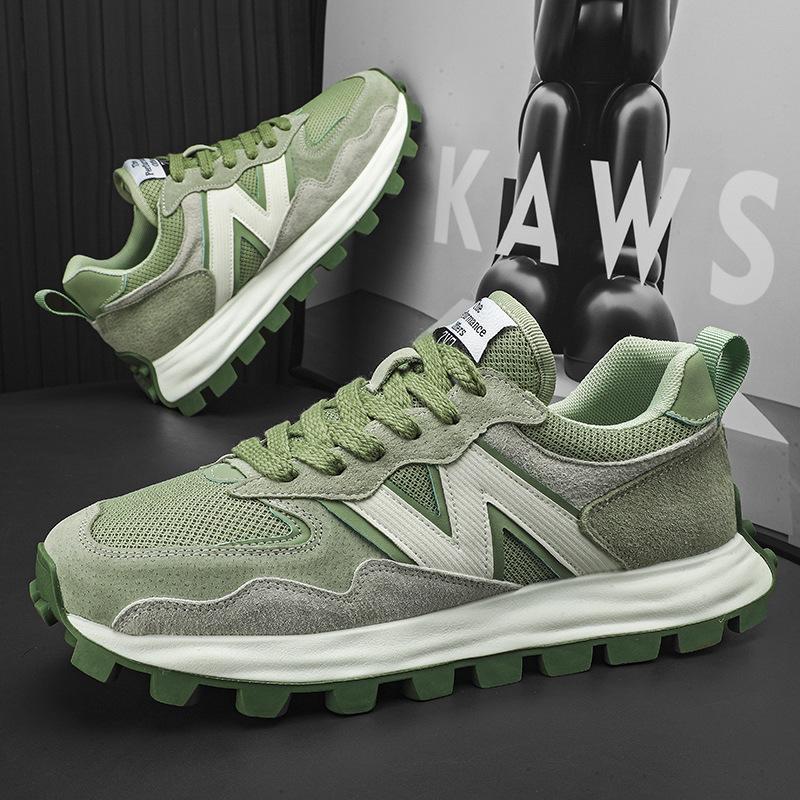 Мужская обувь 2024 года, осень, новая сетчатая дышащая обувь в гонконгском стиле, нишевая мужская обувь для отдыха, спорта, бега, модная обувь для папы Форреста Гампа