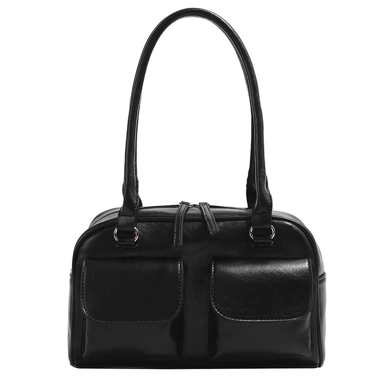 Большая вместительная сумка для женщин, корейская ретро-минималистская сумка для поездок на работу подмышкой, новые повседневные универсальные женские сумки через плечо