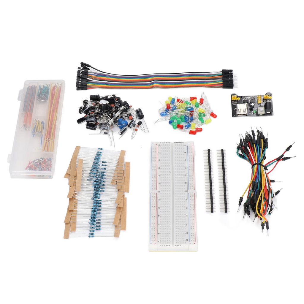 Electronics Component Kit Starter Fun Assortment with 830 Tie Points Breadboard for R3