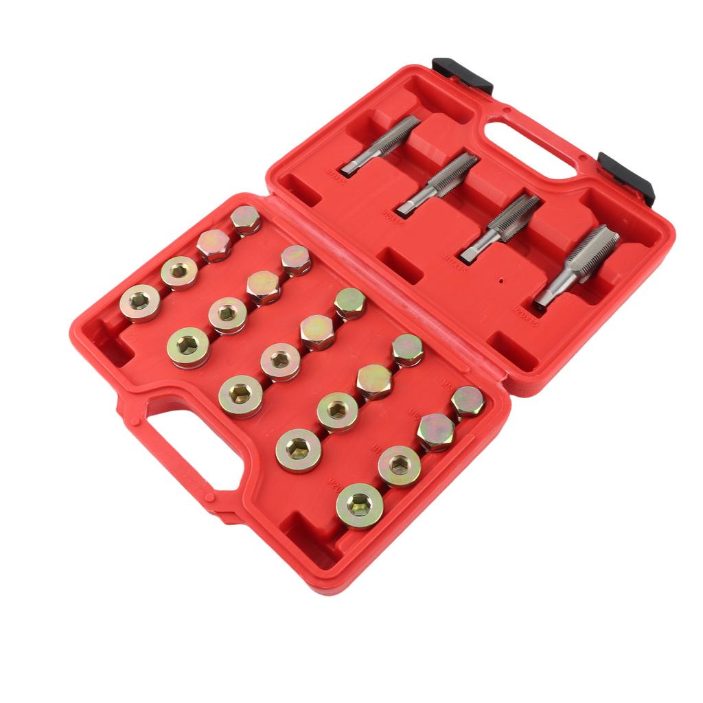 64PCS Oil Pan Thread Repair Kit Sump Drain Plug Tool Set M13 M15 M17 M20 Oil Pan Thread Repair Tool