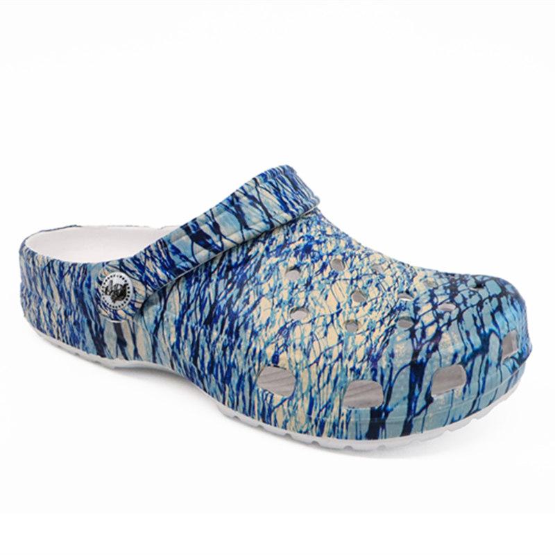 Mens Sandals Summer Printing New Large Size Men's Clogs Lightweight Beach Slippers Breathable Men's Sneaker Sandals Garden Clogs