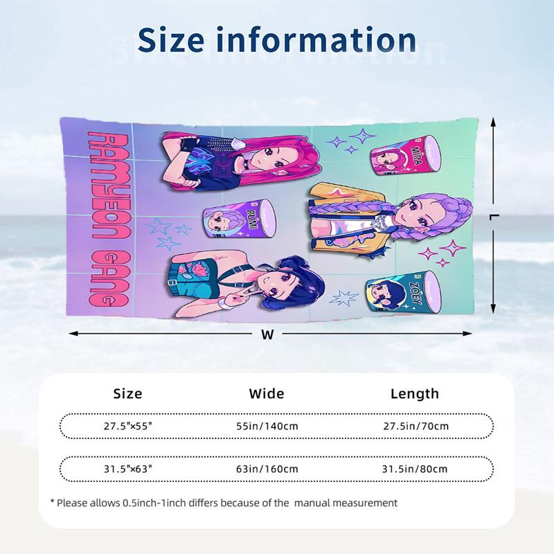 Kpop demon hunters Beach towels also serve as bath towels summer essential a musthave for the outdoors the beach and the pool
