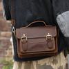 Мужская маленькая квадратная сумка Mad Horse Leather Casual Vintage Shoulder Bag Мужская сумка через плечо из натуральной кожи Мужская винтажная сумка-мессенджер