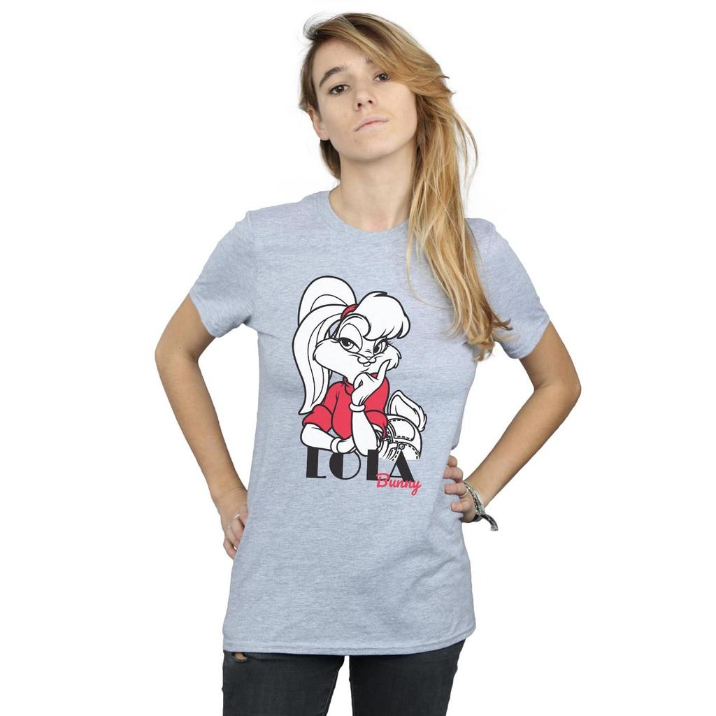 Looney Tunes Женская классическая футболка Лола Банни в стиле бойфренд