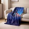 Woman on Swing at Sunset for all seasons blanket lunch break throw gift