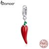 BAMOER 925 Sterling Silver Petite Little Pepper Plant Charm Pendant for Original Bracelet Bangle Women Gift