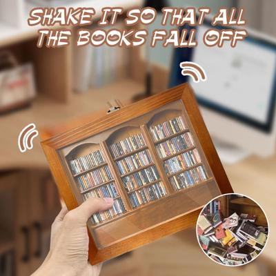 Декор книжной полки Тревожность Книжная полка Ручная работа Игрушки-антистресс Миниатюрная деревянная книжная полка Деревянная домашняя настольная декорация Фигурка Статуэтка