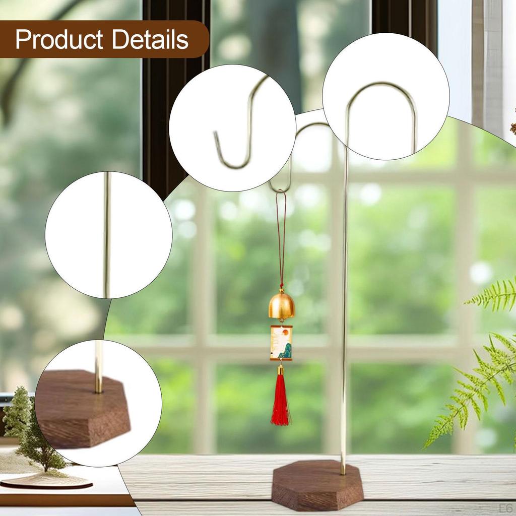 Wind Chime Holder Calligraphy Brush Hanger Drawing Hanging Stand for Tea Room