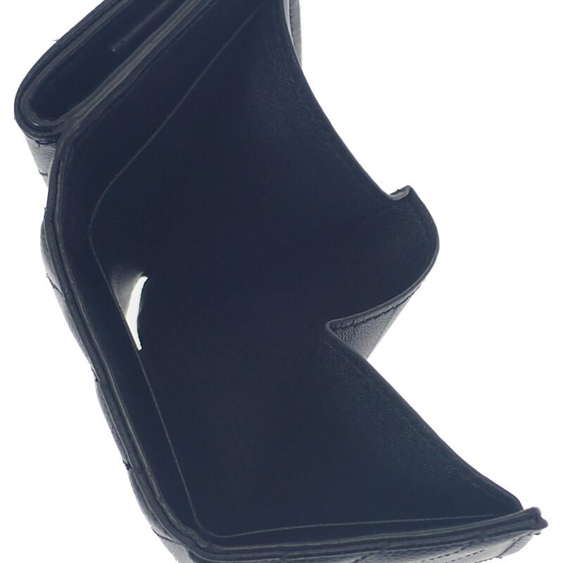 Saint Laurent 668274BOWA11000 Tri-fold Wallet Black Calfskin Women