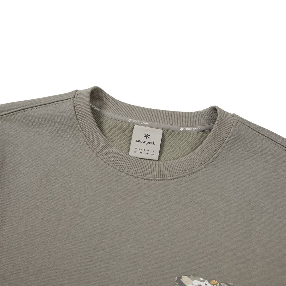 [Snowpeak] Tropical Graphic Sweatshirt Khaki Gray (S24FUFHT64)